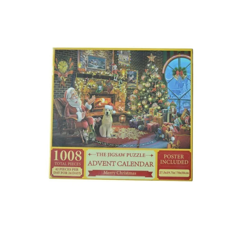 Jigsaw Puzzle Advent Calendar With Poster Included 1008 Pieces 27.5x19.7in 42 Pi
